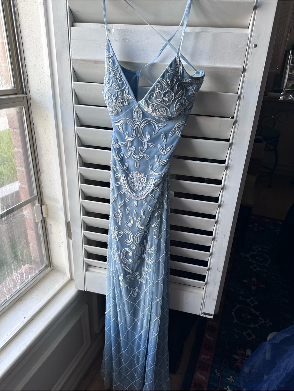 Jump Light Blue Embellished Maxi Dress